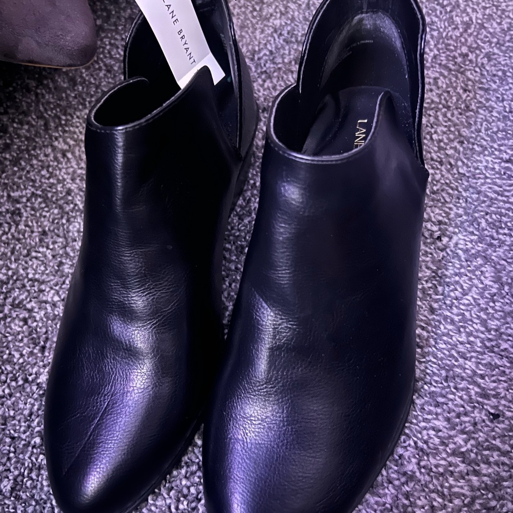 Lane Bryant Elegant Black Ankle Boots 10w